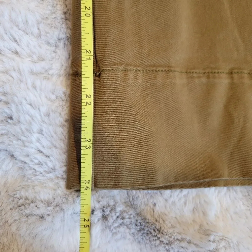 Garnet Hill organic cotton chino wide leg, brown/camel size 14